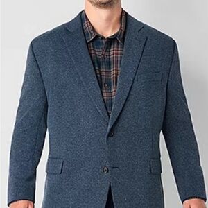 Stafford Blazer Big & Tall Stretch Comfort Jacket Coat Navy 56 Long  $210